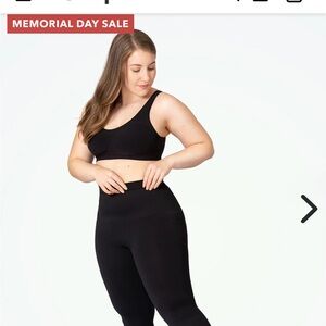 Shapermint High Waisted Capri Black Leggings 2xl NEW